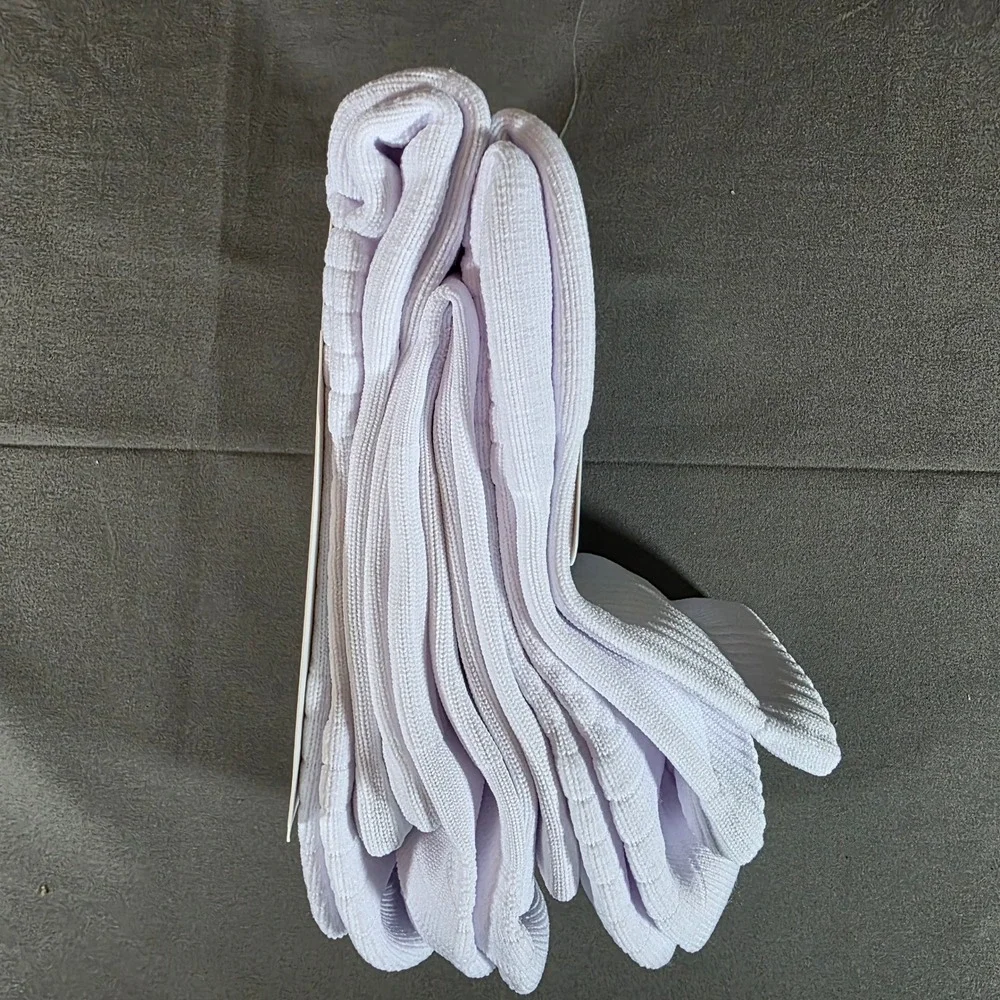 Hanes Moves Mens X-Temp Performance Mid Crew Socks 3 Pair White PMSA84 Size 6-12